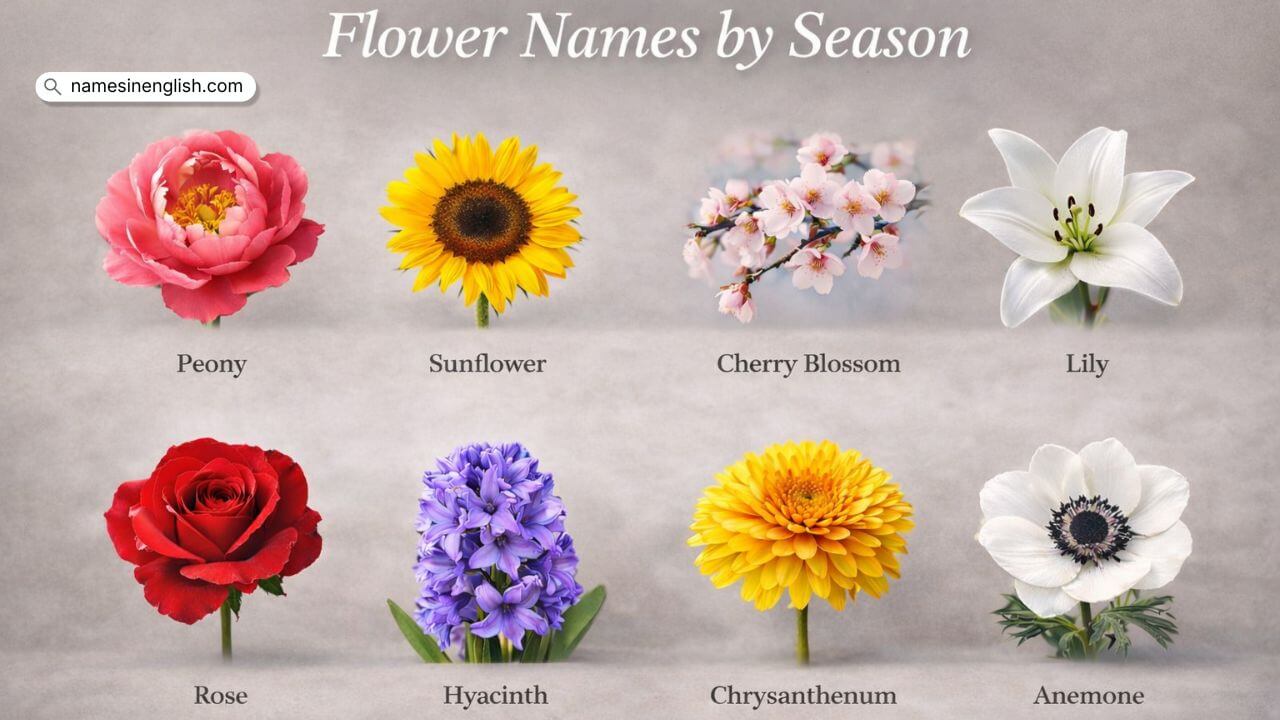 Flower Names by Season