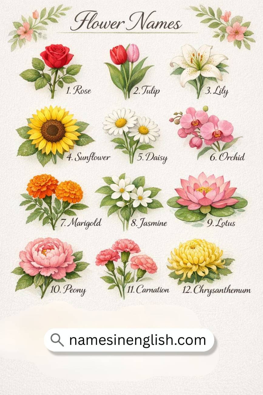 Flower Names in English