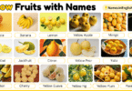 40 Yellow Fruits with Names in English with Pictures