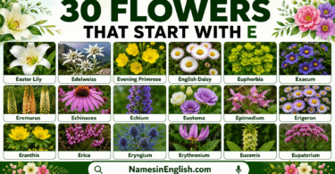 30 Flowers That Start with E with Names in English and Pictures