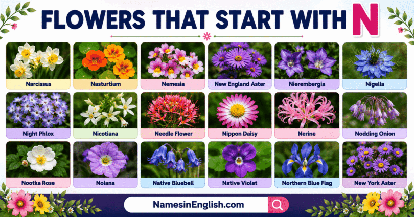 30 Flowers That Start with N with Names in English and Pictures