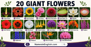 20 Giant Flowers with Names in English and Pictures