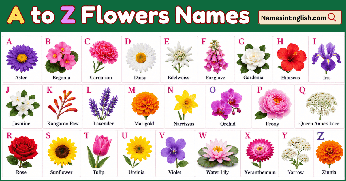 flowerプロフ A to Z Flowers with Names in English and Pictures - Names in English