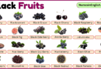 Black Fruits with Names in English and Pictures