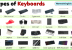 Types of Keyboards with Pictures and Names in English